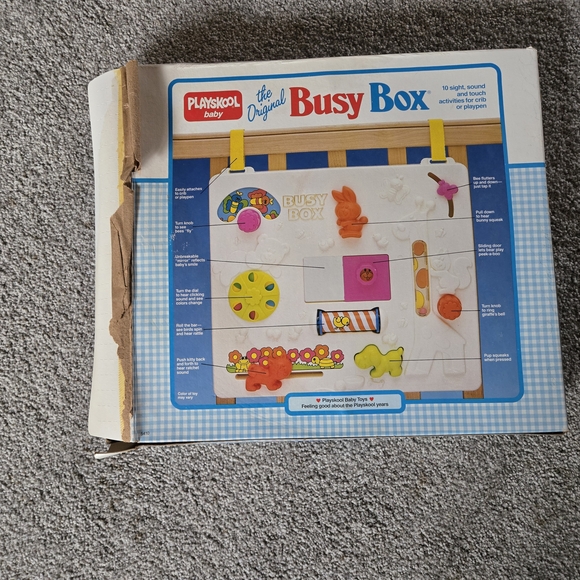 New Vintage Playskool The Original Busy Box Baby Learning Toy 1986 - Picture 2 of 4